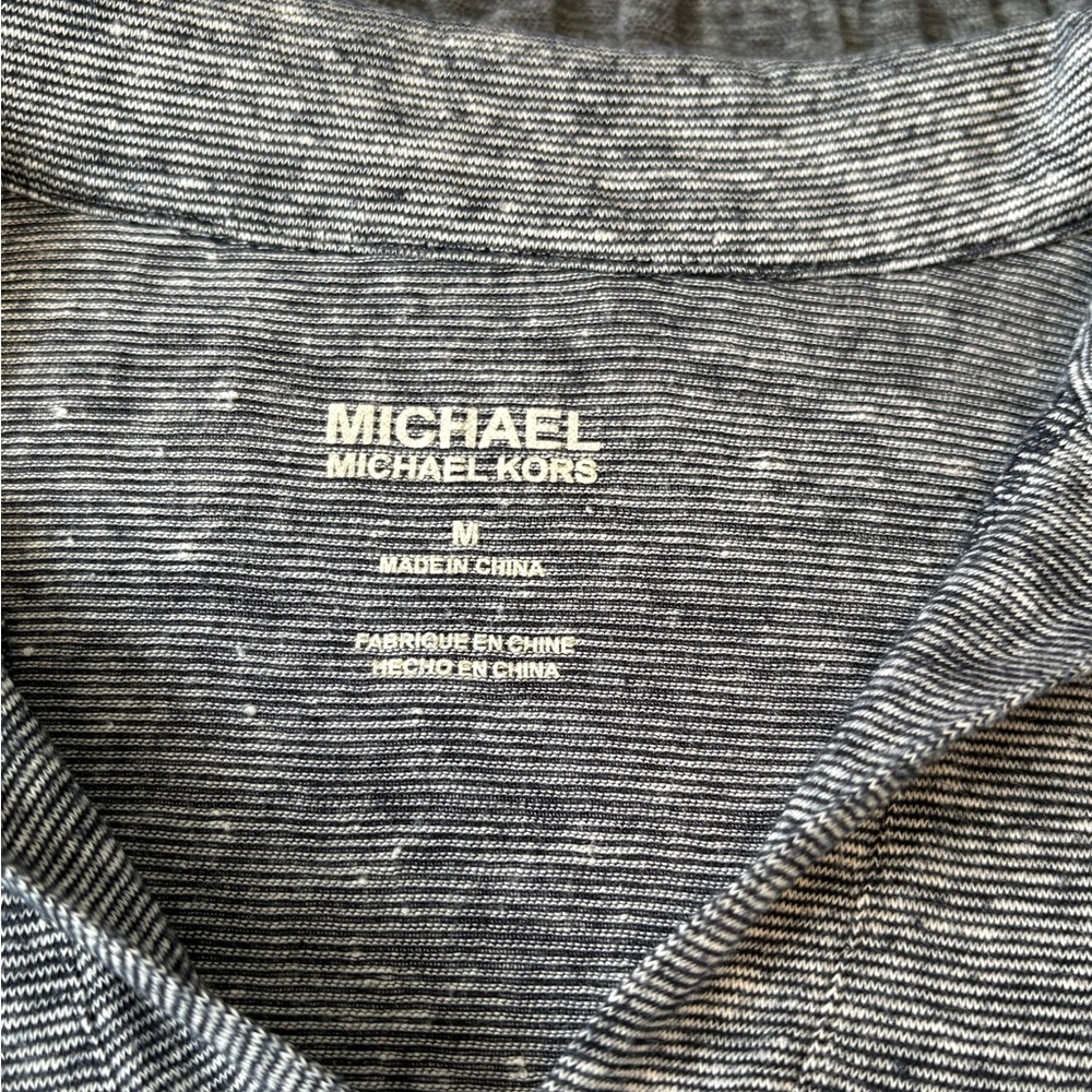 Michael Kors Gray Heather Polo Shirt - Picture 2 of 4